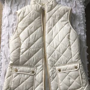 Cream Quilted Vest